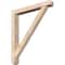 Ekena Millwork Traditional Craftsman Smooth Bracket w/ Offset Brace, Douglas Fir, 5 1/2"W x 40"D x 44"H BKT0604X40X44TRA04SDF - alternate 1